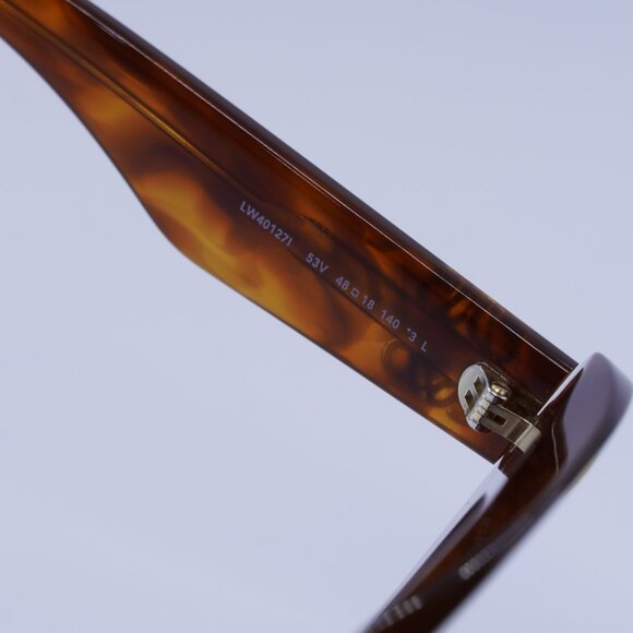 Loewe LW40127I 53V Sunglasses Blonde Havana Cat Eye Frame, Blue Lenses - Picture 7 of 11